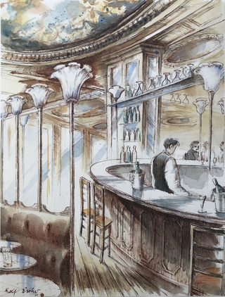 Bistrot in Paris, Aquarell, 2021